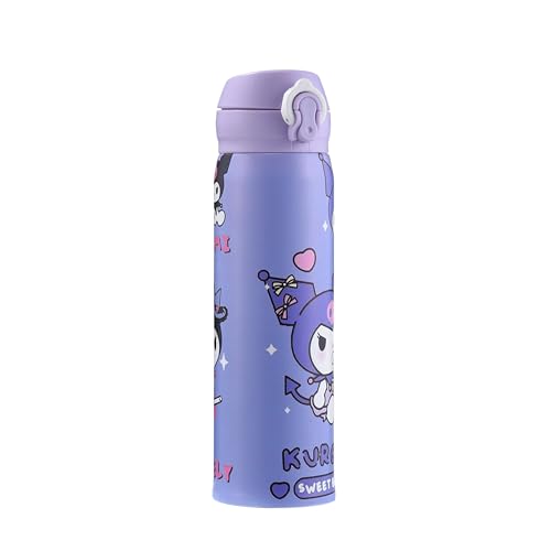 Image of hengshou Kawaii Water Bottle, Reusable Water Bottle for Girls 500ml (kura)