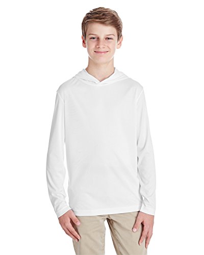 Team 365 Youth Zone Performance Hoodie S WHITE