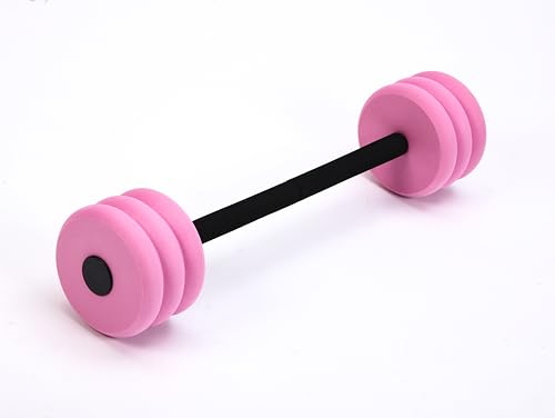 Soulchen Long Aquatic Exercise Dumbbells Foam Water Weights Dumbbell Aquatic Pool Barbells with High Density EVA Foam for Swim Water Aerobics Workouts Loss(Pink,25.2 Inch)