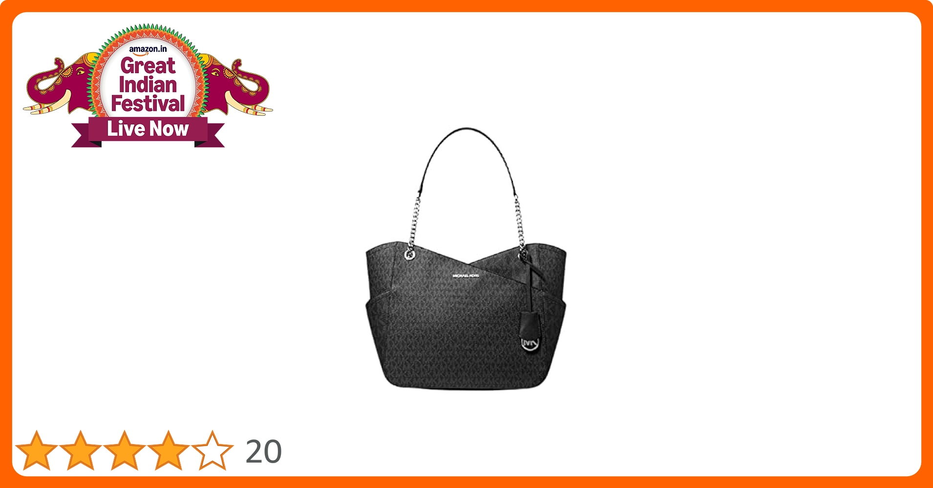 Buy MICHAEL KORS Womens Jet Set Large Logo Shoulder Bag