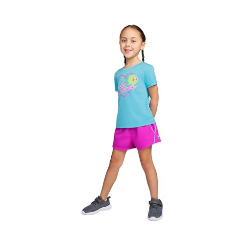 Image of Under Armour Girls' 2-piece Short Sleeve Tee and Shorts Set, Lightweight and Comfortable