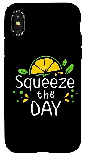 Lemon Coffee Squeeze the Day Sign,When Life Gives You Lemons �X�}�z�P�[�X iPhone X/XS �p