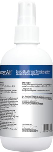 Image of MicrocynAH Anti-Itch Spray Gel, Soothing Hydrogel w / Dimethicone, Relief Dermatitis Itch & Pain, Clinically Tested, No Alcohol, Steroids or Antibiotics, Safe for Dogs, Cats, Horses & Rabbits, 8oz | Soothing Hydrogel w / Dimethicone, Relief Dermatitis Itch & Pain, Clinically Tested, No Alcohol, Safe