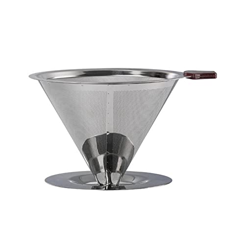 再利用可能なコーヒーステンレス鋼ホルダーメッシュ漏斗バスケットストレーナーガジェットコーヒー注入器