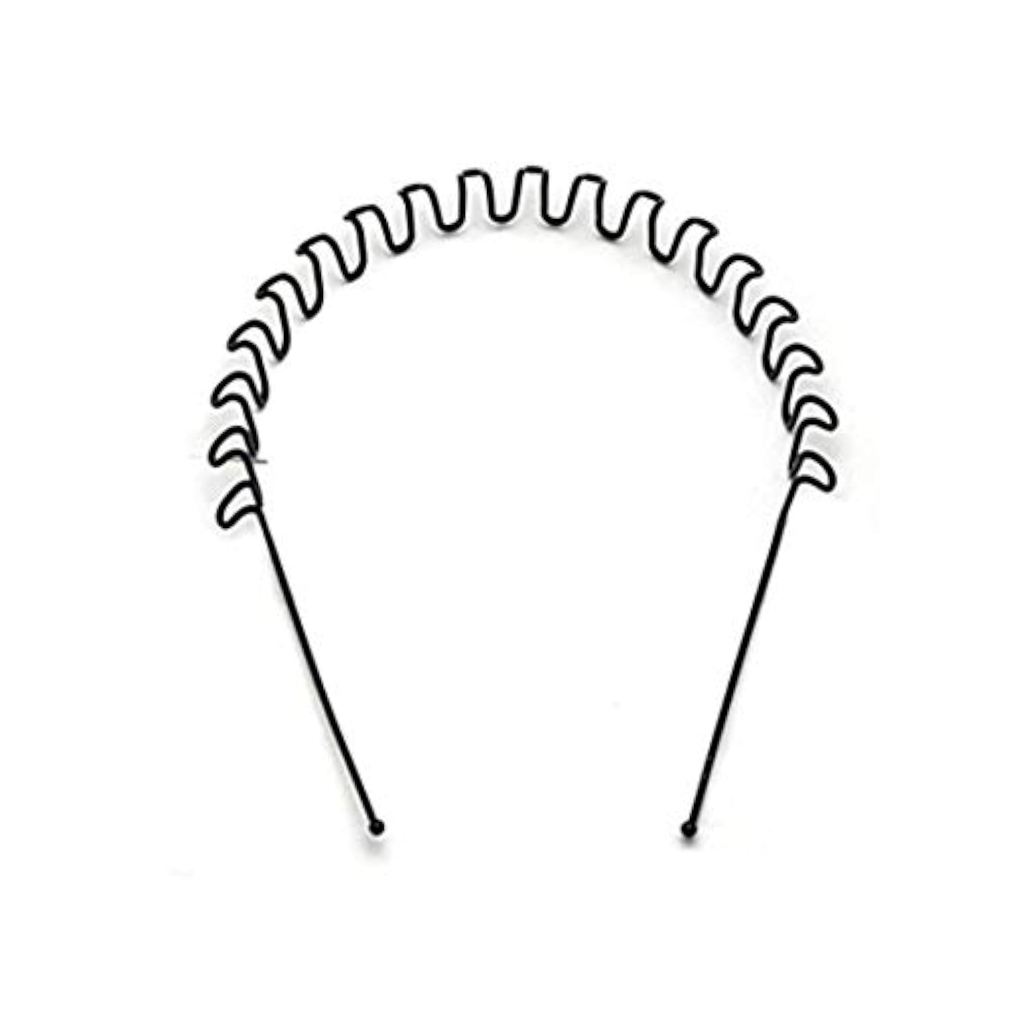 Spring Wave Zigzag Hair Bands, Black Color Metal