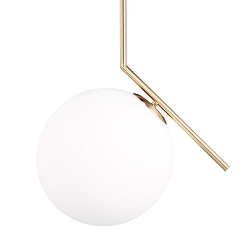 Relaxdays Lampadario GLOBI Lampada a Sospensione da soffitto, Paralume a Sfera E27, 40 W, Bianco, HxLxP: 75x45x30 cm, a risparmio energetico, vetro;metallo