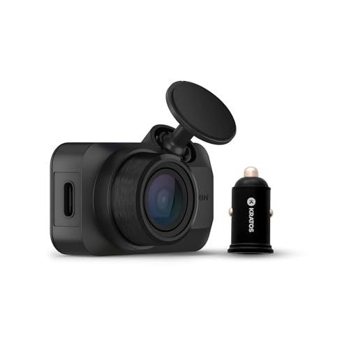 Garmin Câmera Dash Cam Mini 3 ultracompacta 1080p com campo de visão de 140 graus (preto) pacote com acessório para câmera Dash (2 itens)