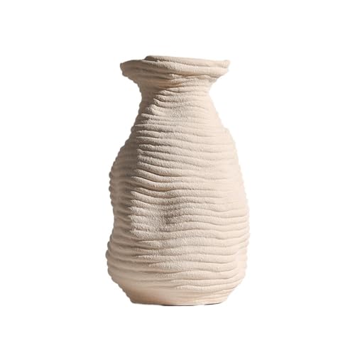 Vase à fleurs rétro en céramique avec design irrégulier - 2