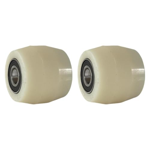 2 ruedas for carretilla elevadora, transpaleta, polea tensora de correa plana de 20 mm de diámetro, rueda de rodillo guía de nailon CNC(80 * 70mm)