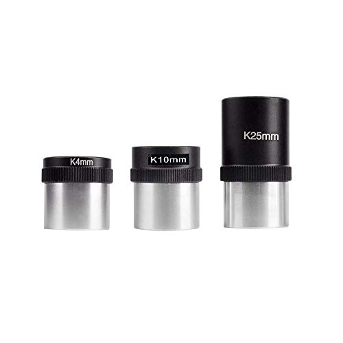 Moutec K4 K10 K25 Ocular telescópico, lente con recubrimiento múltiple para telescopios astronómicos de 1.25 "y 31.7 mm
