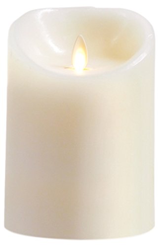 Preisvergleich Produktbild Luminara LED Kerze Echtwachs 10x14 cm elfenbein fernbedienbar glatt
