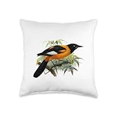 Vintage Oriole bird common in Baltimore Maryland Throw Pillow