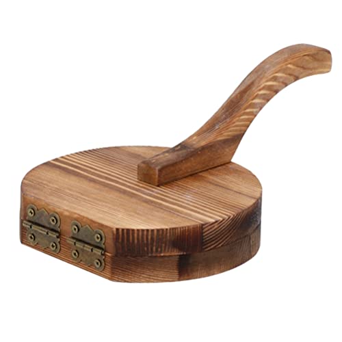 Kuashidai Presse à tortilla en bois, moule à raviolis rond manuel pour la cuisine et le restaurant