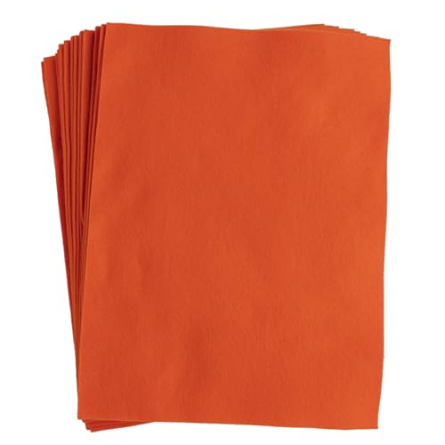 John Bead 25pcs 9"x12" Felt Fabric Sheets Orange Felt Pads