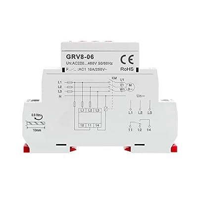 GEYA 3 Phase Failure Phase Sequence Voltage Monitoring Relay Voltage Sensing Protection Relay 1SPDT 10A(GRV8-06,AC220V-460V)