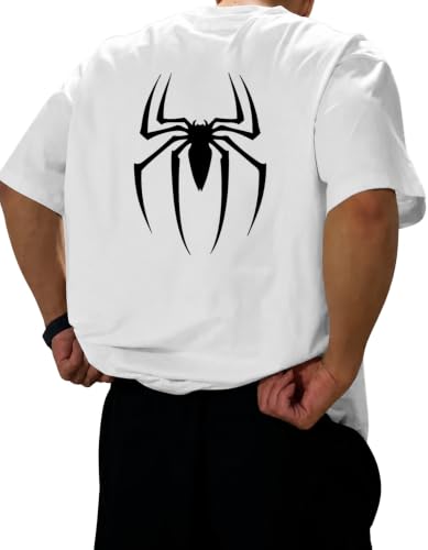 Image of Men's Printed Oversized T-Shirt | Baggy Fit Drop Shoulder Half Sleeve Round Neck | Premium Cotton Blend Graphic Printed Casual Streetwear T-Shirt for Men