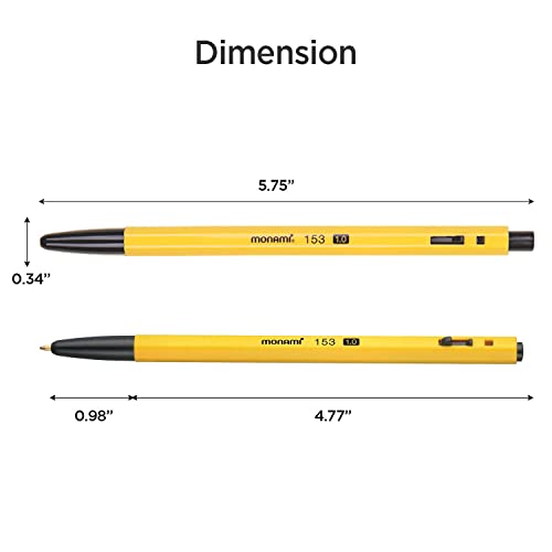 Monami New Releases 153 Ballpoint Pen 1.0 Mm Dozen Box Black Ink