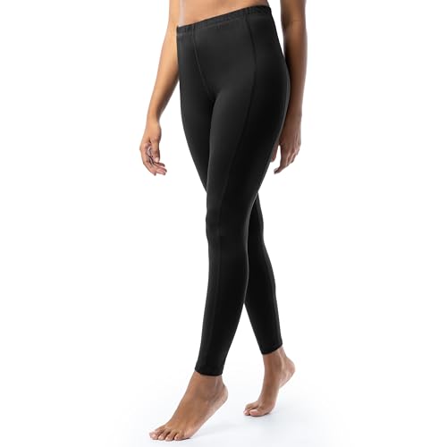 Fruit of the Loom Women's High Neck Top and Legging Thermal Set, Black, Small - image 4