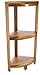 EcoDecors SnazzyCorner Natural Teak Corner Shower 3 Tier Shelf – Bathroom Organizer | Natural Wood Colors | Waterproof Teak Shower Caddy | Bathroom Storage & Organization | 33 Inches Tall