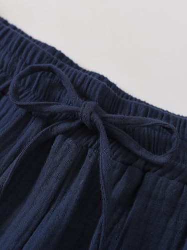 Weintee Women's Petite Cotton Gauze Capris for Casual Summer4