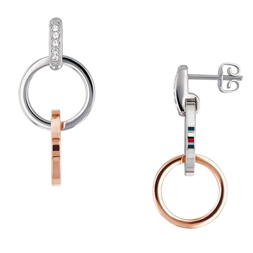 Tommy Hilfiger Jewelry Orecchini Pendenti da Donna in Acciaio Inossidabile con Cristalli - 2780084