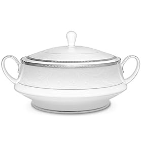 Elevate Your Table with the Noritake Regina Platinum Covered Vegetable Bowl – Buy Today!