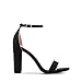 DREAM PAIRS Women's Hi-Chunk High Heel Pump Sandals,Size 7.5,Black/Suede,HI-CHUNK