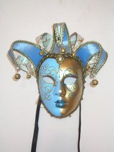 Light Blue Jolly Richi Lillo Venetian Mask XX