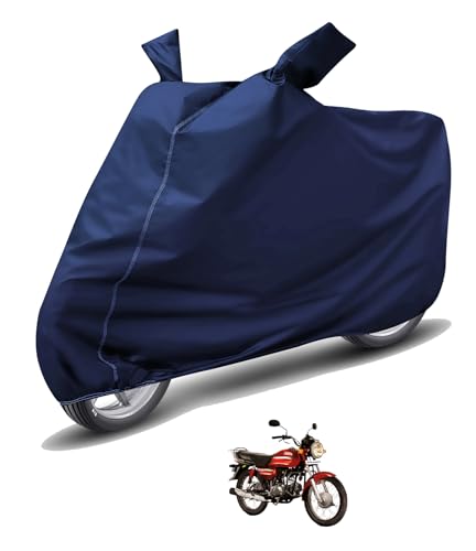 Image of Auto Hub Waterproof Bike Cover Compatible with Hero CD Dawn Dustproof, UV Protection Two Wheeler Bike CD Dawn Cover - Blue