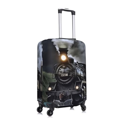 Travel Luggage Cover Anti-Scratch Suitcase Cover Protector Elastic Thicken Luggage Protector Washable Baggage Covers Steam Train Suitcase Sleeve Fit 18-32 Inch Luggage X-Large3