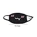 Aliyaduo 9 Pcs Mouth Mask Unisex Cartoon Funny Teeth Pattern Three Layers Cotton Half Face Mask,Black