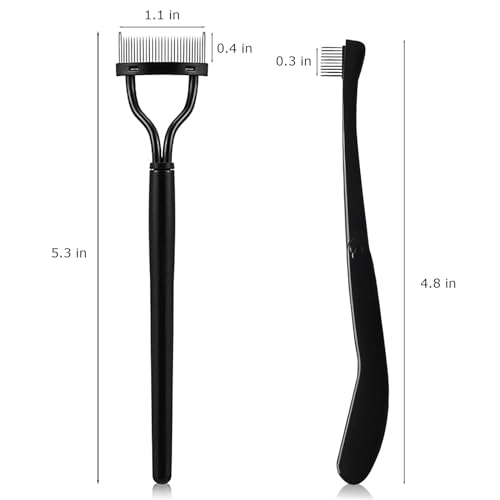 Corconess Pente de cílios, 2 peças, ferramenta de separação de cílios, pente de cílios com capa de p