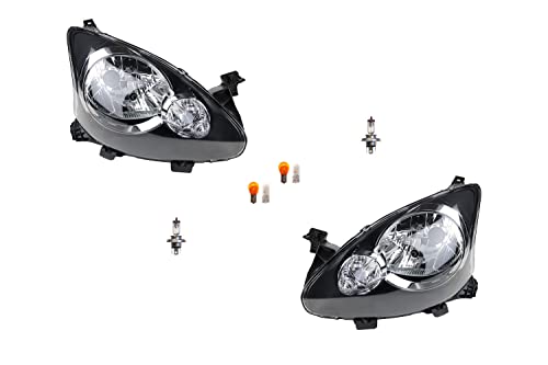 Johns, compatible avec Toyota Aygo, phare B10 07/05- + ensemble d'ampoules gauche, droite