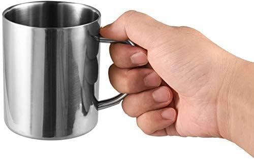 IMEEA Coffee Mugs Unbreakable Double Walled Stainless Steel Mug with Handle 13.5oz/400ml Camping Coffee Mugs, Set of 2 - Image 3