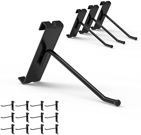 HUHOLE Gridwall Hooks 4 Inch, 32PC Display Hooks for Grid Wall, Hooks for Grid Wall Panel, Black