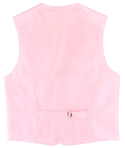 BOY'S Dress Vest & NeckTie Solid PINK Color Neck Tie Set2