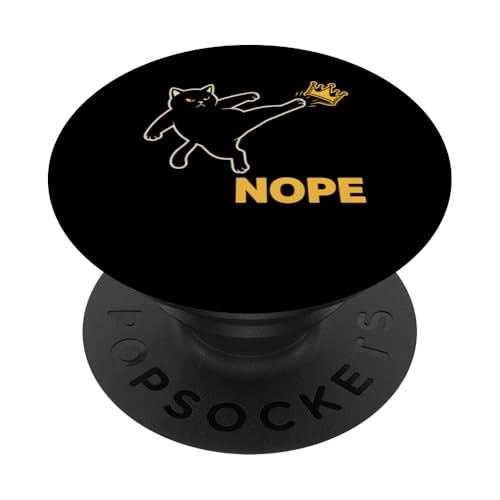 No Kings In America Retro Edgy Protest PopSockets PopGrip Adhesivo