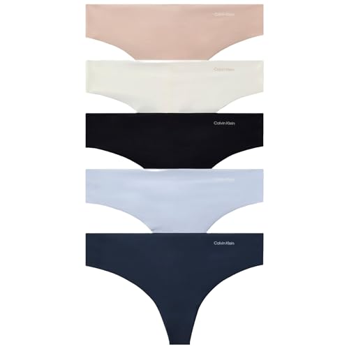 Calvin Klein Invisibles Seamless Thong Panties, 5 Pack