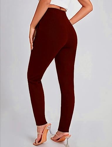 Image of Dream Beauty Fashion Women's High Waist Regular Fit Trouser, Elastic Staright Pants, for Casual Office Work wear (Virat)