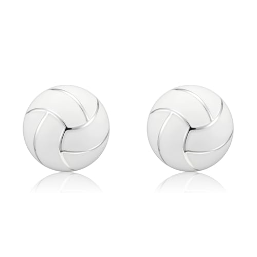 Fupapa Sterling Silver Sports Earrings Hypoallergenic Volleyball Soccer Baseball Studs for Women Sport Funs Great as Christmas Gifts & Stocking Stuffers