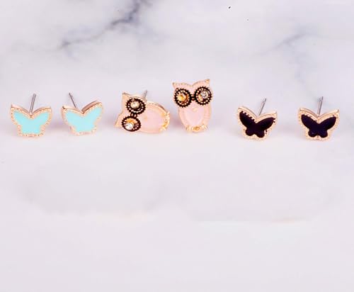 30 Pairs Hypoallergenic Earrings for Girls Sensitive Ears with Stainless Steel Post -Assorted Cute Stud Earrings for Teens Girls Women