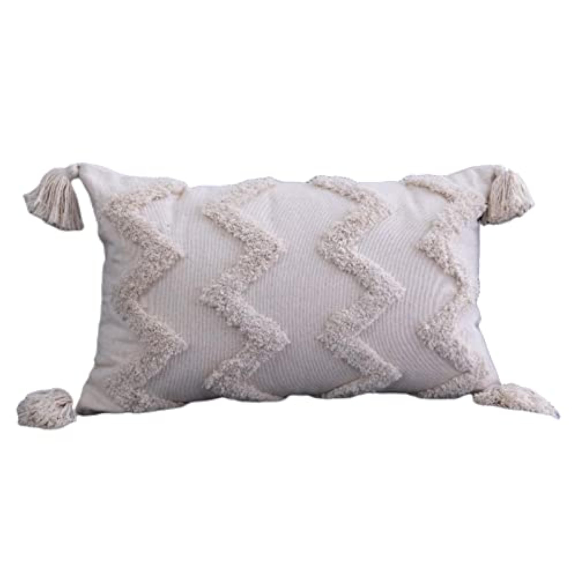 Tassels Woven Tufted Cushion Cover for Bed