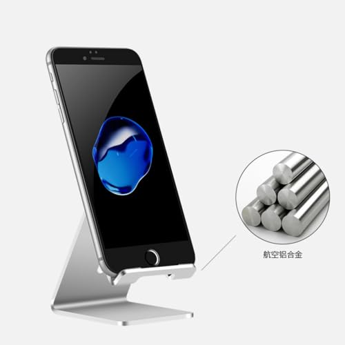 STOBOK Metal Phone Holder, Tablet Bracket Aluminum Alloy Desktop Stand, Flat Bracket Lazy Phone Holder4