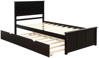 Mera Twin Size Platform Bed with Trundle (Espresso 2)