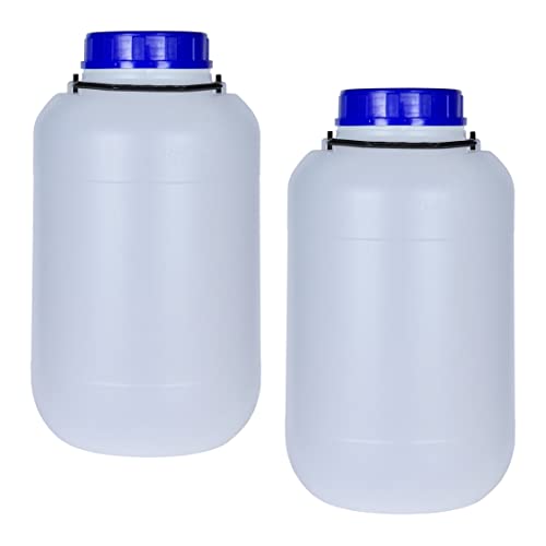 Bote 10 litros boca ancha con tapa y asa. Bidón de plástico. Pack 2 Unidades.