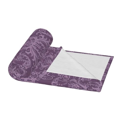Couverture douce épaisse violette grand plaid lit canapé chaud - 4