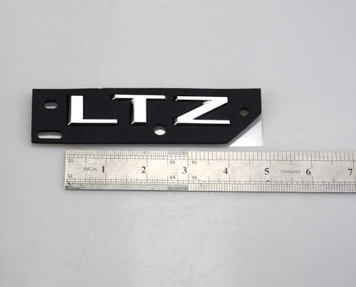 Image of 1Pcs Big Size Tailgate LTZ 2019-2025 Compatible with Tahoe and Silverado Letter Logo Emblem Badge Nameplates Decal Replacement for Chevy 1500 Z71 (Chrome Silver)