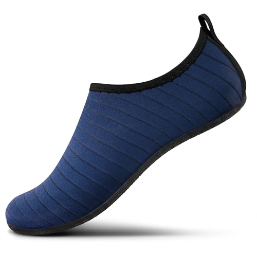 Image of SEEKWAY Water Shoes Women Men Adult Quick-Dry Aqua Socks Barefoot Non Slip for Beach Swim River Pool Lake surf Black SK002(U)