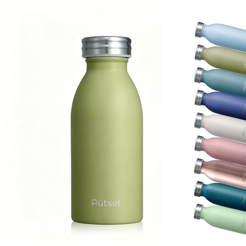 Image of Autsel Stainless Steel Water Bottle 350ml Double Walled Vacuum Insulated Metal Water Bottle Leakproof Sports Flask Bottle BPA Free