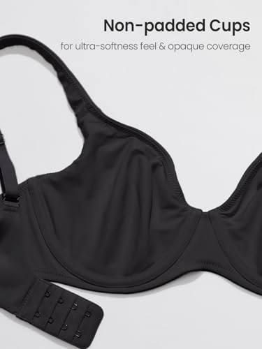 Image of DELIMIRA Women's Confishape Unlined Balconette Bras | Underwire, Supportive, No Padding, Tshirt Bra, Full Coverage, Plus Size